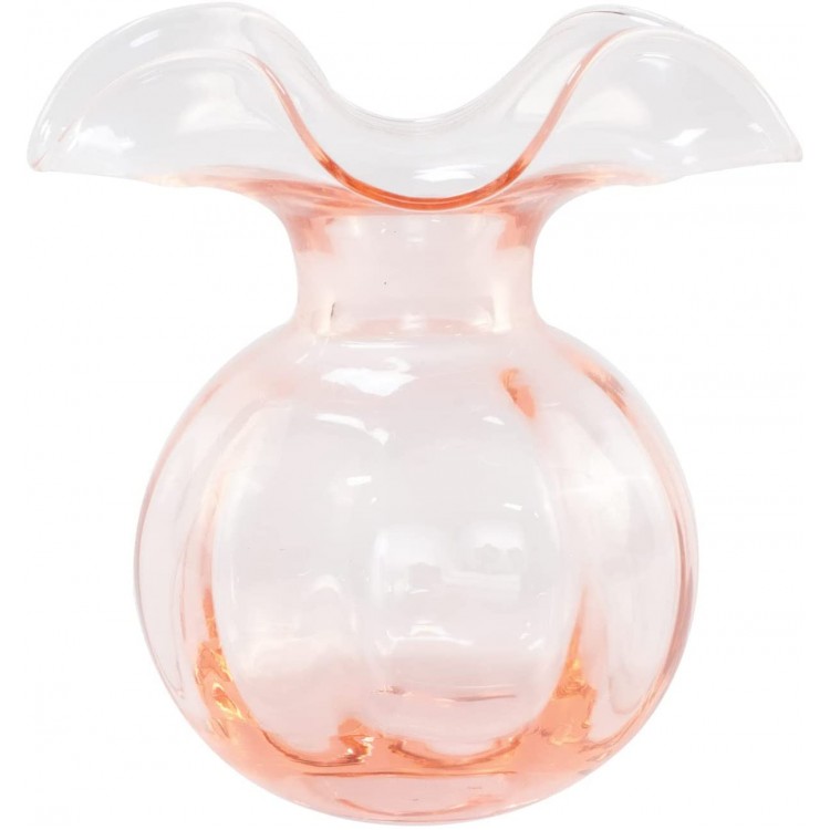 Vietri Italian Hibiscus Mouthblown Glassware Vase Collection Bud Pink