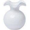 Vietri Italian Hibiscus Mouthblown Glassware Vase Collection Bud White