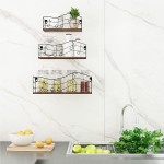 CRUGLA Wall Mounted Shelves Set of 3 Music Note Floating Hanging Shelf for Bathroom Living Room Bedroom Kitchen Storage and Decor