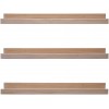 FISHFRUIT 24 Inch Floating Shelves Natural Wood Set of 3,Picture Ledge Wall Shelves for Home Decoration Bedrooms Office Living Room Kitchen Wooden Wall Shelf