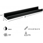 Kiera Grace Kieragrace Modern Floating-Shelves 23-Inch by 4-Inch Black