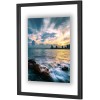 ONE WALL 16x20 Inch Floating Frame Black Wood Double Glass Float Picture Frame Display 16x20 11x14 Inch Photos or Plant or Petal Specimens for Wall Hanging Mounting Accessories Included