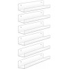 Sooyee Acrylic Shelves,6 Pack 15 Inch Floating Wall Mounted Shelves Funko Pop Display Case,Invisible Kids Book Shelf,Picture Ledge Shelf Decor Accents ,5MM Thick Bathroom Shelves,4.77" Wide,Clear