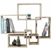 Square Floating Shelves Extra Size,Wall Mounted Set of 6 Square Wall Cube Shelf for Bathroom Bedroom Living Room-Screws and Anchors Included,Farmhouse Wall Décor Display for Home-Rustic Brown
