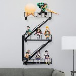 Versatile Kas Fire Escape Decorative Floating Hang Wall Shelf Action Figures Shelf Planter Shelf Black