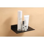 Z metnal Small Floating Shelves Mini Display Metal Shelf for Collection Decor Lack Wall Shelf Utility Shelves,Aluminum Wall Mounted Matte Black 8 inch 2 Pack