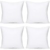 Acanva 16x16 Set of 2 Premium Throw Pillow Inserts with Microfiber Filled Lumbar Support Decorative Stuffer for Sofa Bed Couch & Chairs White 2 Count