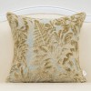 Alerfa 20 x 20 Inch Beige Square Maple Leaf Pillow Embroidery Cut Velvet Cushion Case Luxury Modern Lumbar Throw Pillow Cover Decorative Pillow for Couch Sofa Living Room Bedroom Car