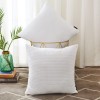 Booque Valley White Pillow Covers Pack of 2 Luxury Throw Cushion Covers Textured Corn Striped Decorative Pillowcases for Couch Bed Ultra Soft and Stretchy 20 x 20 inchWhite