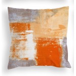 COLORPAPA Orange Grey Throw Pillow Covers 20x20 Set of 4 Decorative Cushion Cover Beige Abstract Art Painting Pillowcase for Sofa Bedroom Living Room Décor