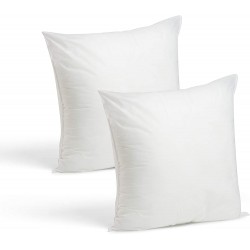 Foamily Throw Pillows Insert Set of 2 18 x 18 Insert For Decorative Pillow Covers Made in USA Bed and Couch Pillows