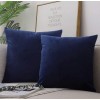HHYYKV Velvet Soft Decorative Square Throw Pillow Cover Case Set Light Soft Cushion Covers Pillowcase Pack of 2 Décor Pillows for Sofa Bedroom Car 18" x 18" Navy_a 18"x18"