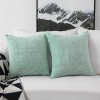 Home Brilliant Modern Decorative Throw Pillow Protectors Super Soft Chenille Plush Velvet Cushion Covers for Kids 20x20 inches Set of 2 Teal