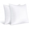 MEETBILY 18x18 Inch Pillow Inserts Set of 2 White Throw Pillow Inserts with 100% Cotton Cover Square Interior Sofa Pillow Inserts Decorative Pillow Insert White Couch Pillow
