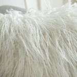 MIULEE Decorative New Luxury Series Style White Faux Fur Throw Pillow Case Cushion Cover for Sofa Bedroom Car 12 x 20 Inch 30 x 50 cm