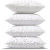 Phantoscope 18 x 18 Outdoor Pillow Inserts Pack of 4 Outdoor Pillows Water Resistant Throw Pillow Inserts Made in USA Hypoallergenic Square Decorative Couch Sham Cushion Stuffer 18 Inches