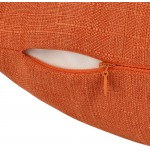 RainRoad Orange Decorative Throw Pillow Cover for Sofa Couch Bedroom Car Cotton Linen Pillow Case Cushion Cover Set of 2 ,18 x 18Inch 45cm x 45cm Orange