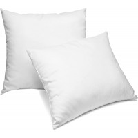 Royale Linens Throw Pillow Insert 2 Pack 16x 16 Inch Pillow Insert Square Pillow Bed & Couch Pillow Sofa Pillow Insert Decorative Pillow Insert Inner Cushion Pillow & Shams Stuffer White