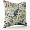 Shorping Zippered Pillow Covers Pillowcases 18X18 Inch Floral Jacquard Print Blue Yellow hues Decorative Throw Pillow Cover,Pillow Cases Cushion Cover for Home Sofa Bedding Bed Car Seats Decor