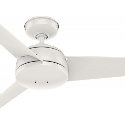 Hunter Fan 52 inch Contemporary Fresh White Finish Outdoor Ceiling Fan with 3 Blades Renewed