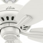 Hunter Fan 52 inch Fresh White Large Room Ceiling Fan with 5 Reversible Fresh White Fan Blades Renewed