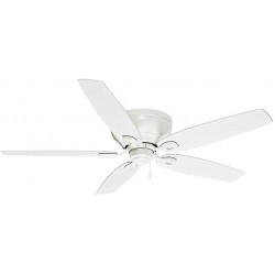Hunter Fan Casablanca Durant Indoor Low Profile Ceiling Fan with Pull Chain Control White 54-inch 54103