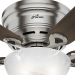 Hunter Haskell Indoor Low Profile Ceiling Fan with LED Light and Pull Chain Control 42" Brushed Nickel