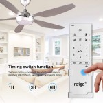reiga 54" Silver DC Motor Modern Smart Ceiling Fan with Dimmable LED Light Kit Google Alexa App Remote Control for Living room Restaurant Bedroom Patio