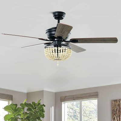 Tangkula 52" Ceiling Fan with Lights and Remote Control Retro Lighting Ceiling Fan with 5 Blades ETL Certification 3 Speeds Indoor Ceiling Fan Light Matte Black