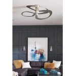 Willacy Collection 3-Blade Painted Nickel 48-Inch DC Motor Contemporary Ceiling Fan