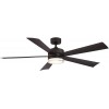 Wynd Indoor and Outdoor 5-Blade Smart Ceiling Fan 60in Bronze with 3000K LED Light Kit and Remote Control