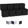 13x13 Large Storage Cubes Set of 8. Fabric Storage Bins with Dual Handles | Cube Storage Bins for Home and Office | Foldable Cube Baskets For Shelf | Closet Organizers and Storage Box Black