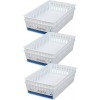 Basic White Storage Trays 6 Rectangle by Mainstay