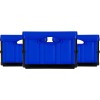 CleverMade 32L Collapsible Storage Bins Folding Plastic Stackable Utility Crates Solid Wall No Lid 3 Pack Royal Blue