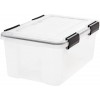 IRIS USA 19 Quart Weathertight Storage Box Clear