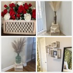 Macrame Storage Baskets for Shelves and Closet Boho Decorative Boxes for Home Decor Perfect Pampas Grass Holder at Living RoomWhite Set of 3
