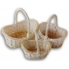 Small Baskets with Handles Nesting Wicker for Wedding Produce Crafts Easter Smallest: 4 x 6 Inches -Set of 3 Sizes