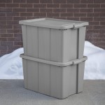 Sterilite 16796A04 Storage Tote 30 gallon Cement Lid and Base Pack of 4