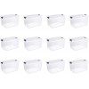 Sterilite 17571706 66-Quart Clearview Latch Box Storage Tote Container with Purple Handles for Home or Office Organization 12 Pack