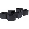 Winsome Capri Set Of 6 Foldable Black Fabric Baskets 6 small,