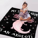 Axolotl Blanket My Spirit is an Axolotl Blanket Throw Ultra Soft Lightweight Flannel Fleece Micro Mexican Salamander Lover Blanket for Couch Home Bed Sofa Travel Gift 30"x40" for Toddler Little Pet