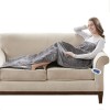 Beautyrest Foot Pocket Soft Microlight Plush Electric Blanket Heated Throw Wrap with Auto Shutoff 50x62 Grey