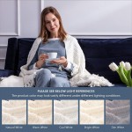 Bedsure Throw Blanket for Couch – Cream White Versatile KnitWoven Chenille Blanket for Chair – Super Soft Warm & Decorative Blanket with Tassels for Bed Sofa and Living Room Ivory 50 x 60 inches