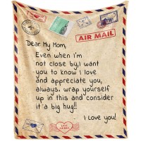 Best Gifts for Mom Happy Birthday Gifts for Mom from Daughter Son Christmas Thanksgiving Valentines Mothers Day to My Mom Blanket Gifts for Her Love Letter Super Soft Throw for Couch Sofa 60"x50"