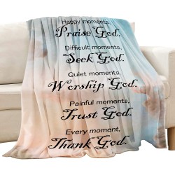 Christian Gifts for Women Religious Gifts for Mom Mother‘s Day Catholic Bible Verse Blanket Inspirational Spiritual Scriptures Religious Soft Throw Blanket Birthday Gifts for Women 50"X 60"