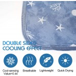 Cooling Throw Blanket with Double Sided Cold Effect Lightweight Breathable Summer Coastal Theme Blanket Throw Blankets for Couch,Transfer Heat to Keep Body Cool for Hot Sleepers Night Sweats,50"x70"