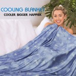 Cooling Throw Blanket with Double Sided Cold Effect Lightweight Breathable Summer Coastal Theme Blanket Throw Blankets for Couch,Transfer Heat to Keep Body Cool for Hot Sleepers Night Sweats,50"x70"