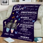 Custom Blanket to My Sister Sister Birthday Gifts from Sister for Women,Sister Blanket with Name,Sister Gifts from Sisters,Gifts for Sister Women Female