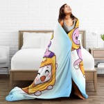 Cute Blanket Cartoon Throw Blanket Warm Plush Cozy Home Blankets for Bed Sofa Couch Lightweight