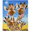 Dawhud Direct Giraffe Selfie Super Soft Plush Fleece Throw Blanket